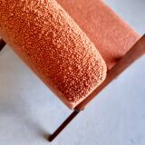 Mid Century Easy Chairs Model B 310 Var in Rusty Brown Boucle
