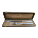 Christofle meat service in a monogrammed AR box.
