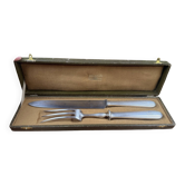 Christofle meat service in a monogrammed AR box.