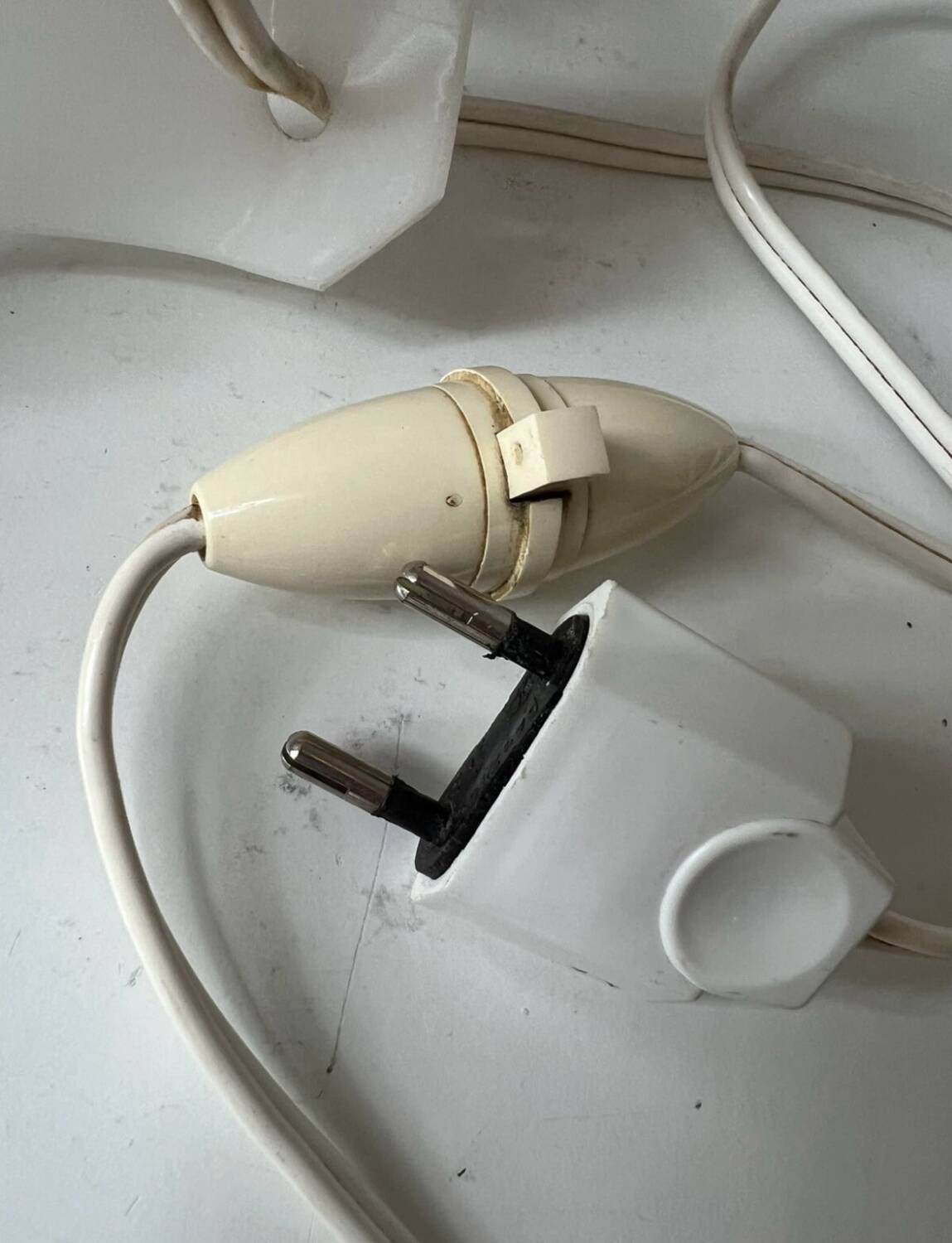 Vintage molded plastic bedside lamp 1960