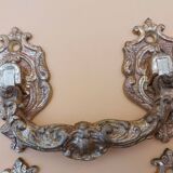 Pair of bronze piano handles