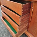 Scandinavian teak row by Axel Christensen for ACO Mobler