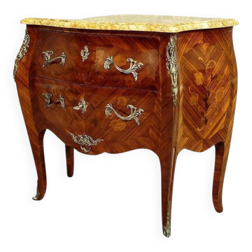 Neo-Rococco Inlaid Dresser Veneered with Mahogany, 1930
