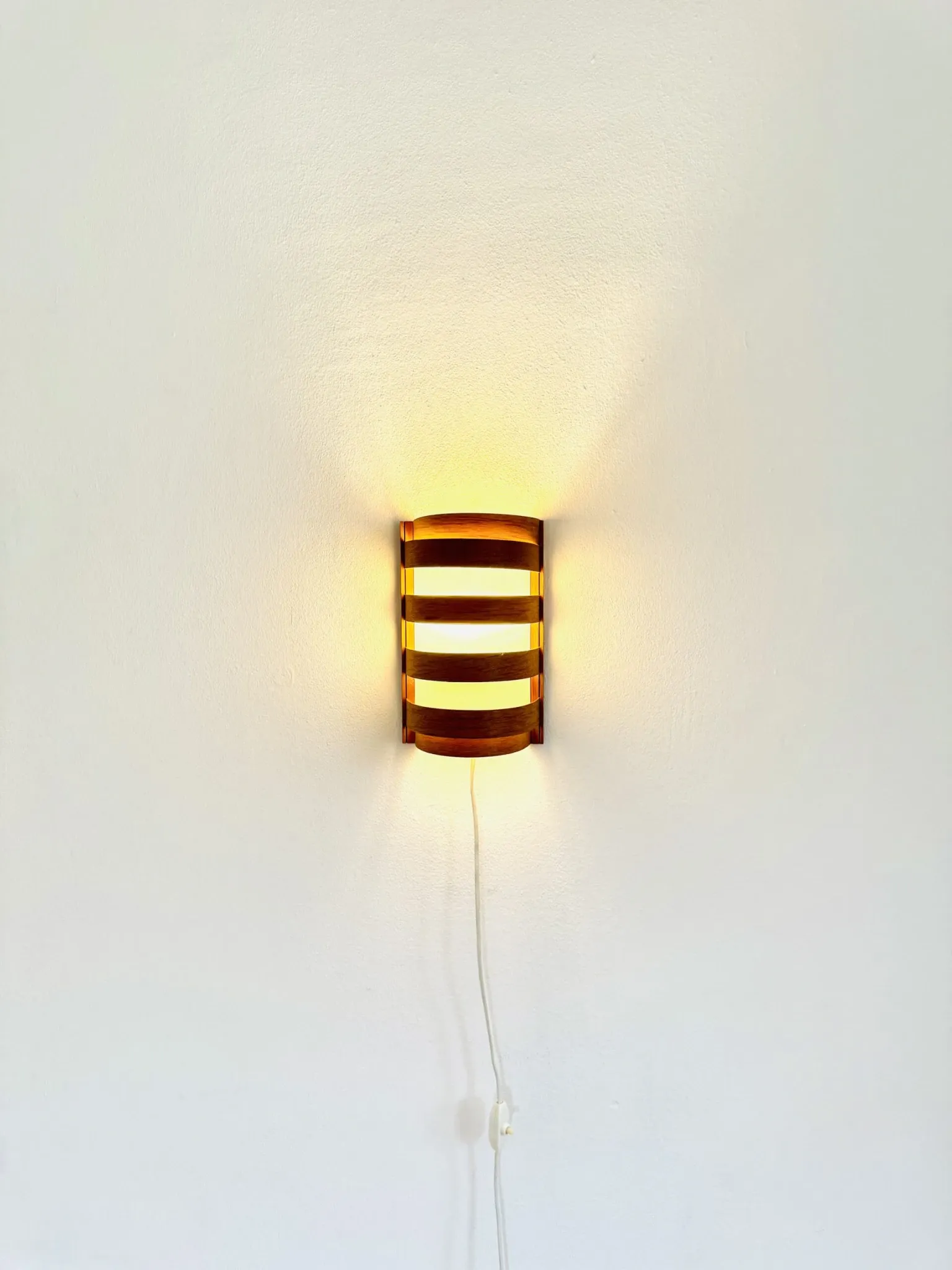Pine Veneer Wall Lamp By Unknown Designer, Sweden 1960S