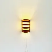 Pine Veneer Wall Lamp By Unknown Designer, Sweden 1960S