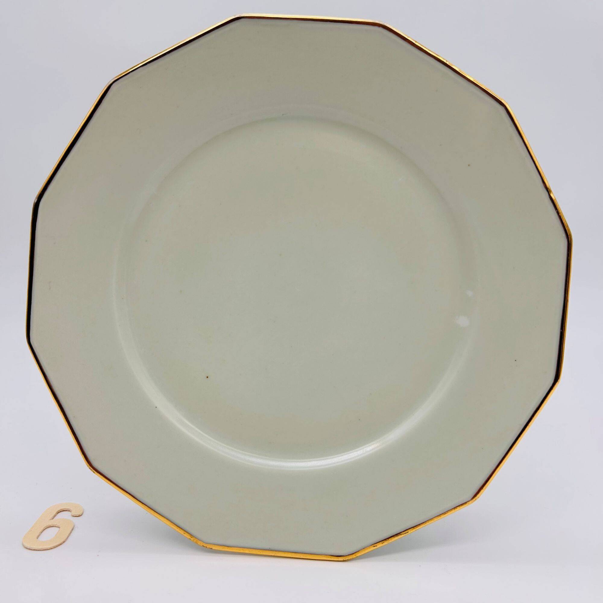 Limoges - M. Mandavy. 6 octagonal flat plates.