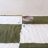Contemporary Green and White Rug - 352 x 254 cm