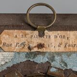 Miniature portrait of a woman in costume epoch louis xv frame wood