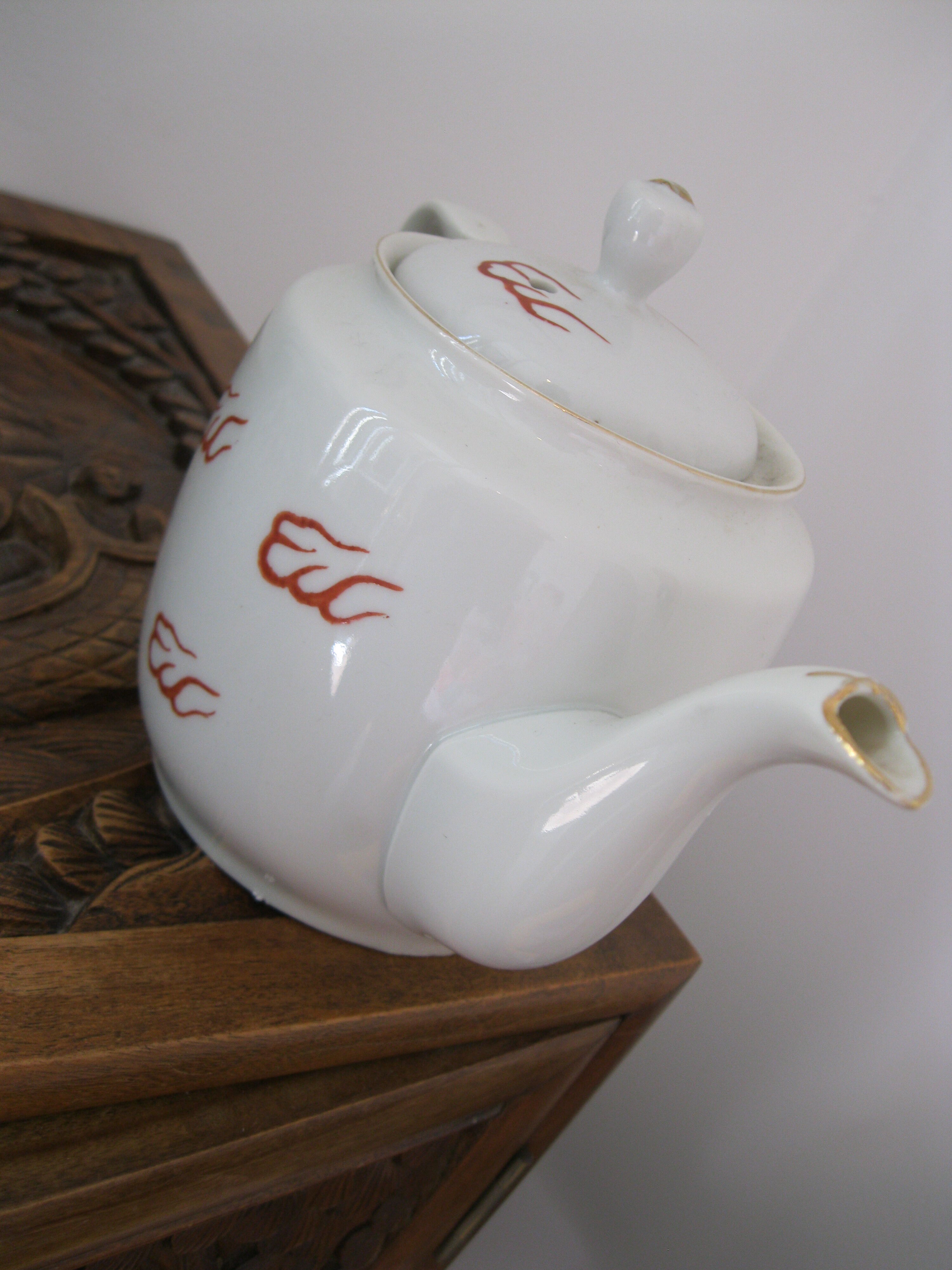Asia geisha dragon porcelain tea set