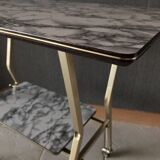 Serving table with wheels