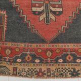4x7 Navy Blue & Red Vintage Persian Rug, 136x224Cm