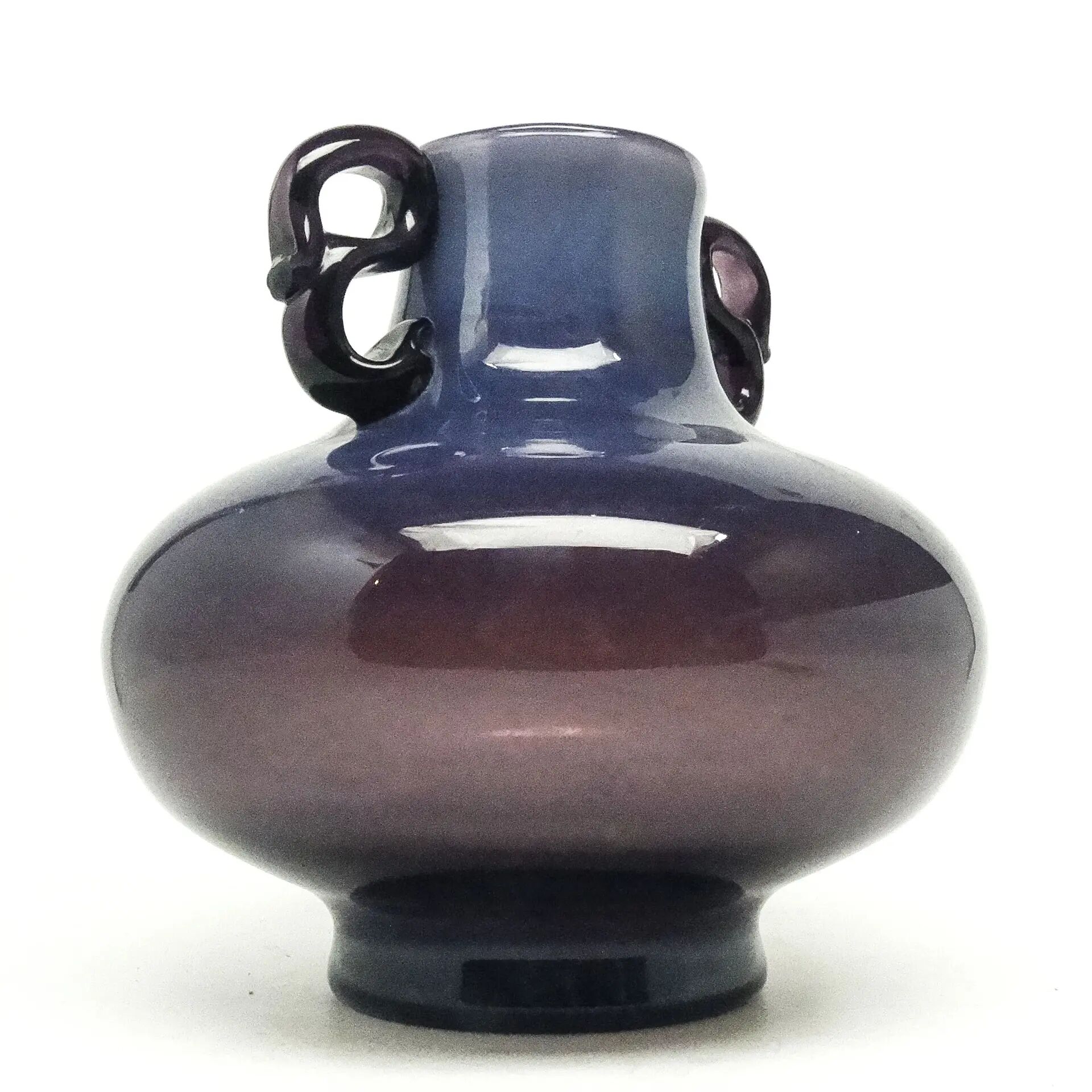 Modernist vase, purple glass, designed by J. Słuczan-Orkusz, Poland, 1970s