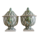 Covered vases or decorative urns, porcelain Central Europe 19th century