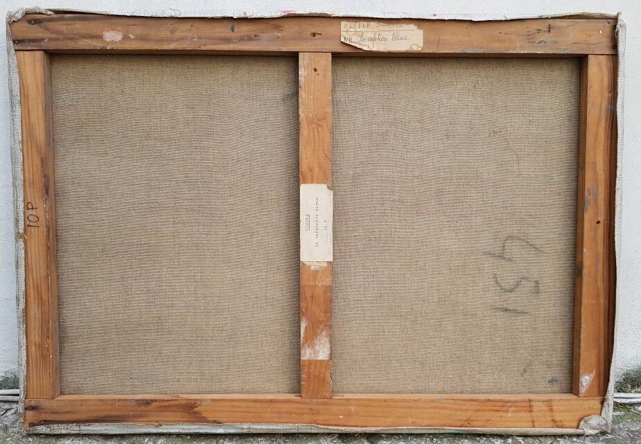Still life with blue coffee maker