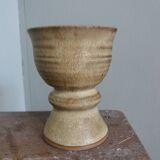 Chalice cup candle holder in stoneware