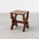 Belgian Arts & Crafts or Jugendstil Oak Stool, circa 1890