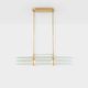 Ceiling light by Roberto Volonterio and Cesare Benedetti, brass and glass, 1980.