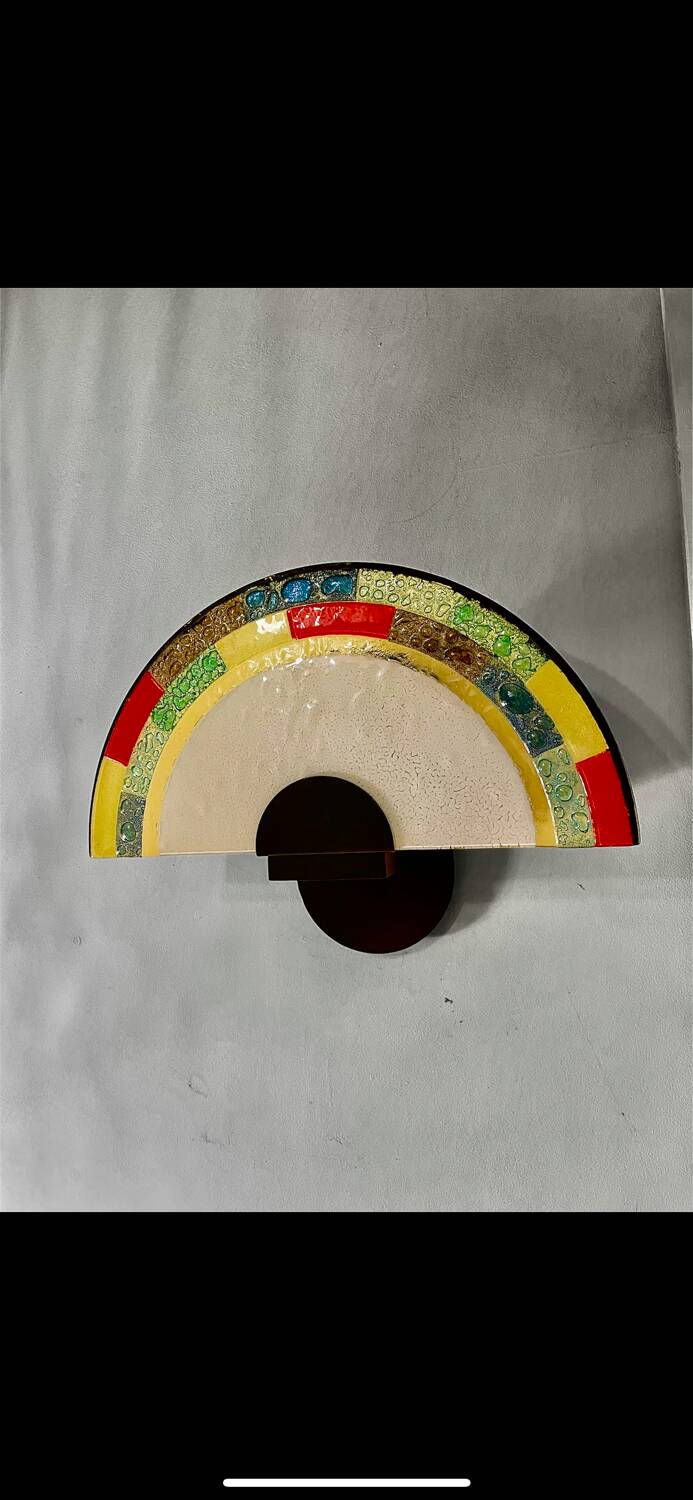 Pair of wall lights by Zonca Murano glass, Italy 1980