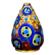 Camille Fauré: Oblong vase circled with brass at the neck and resting on a circular base