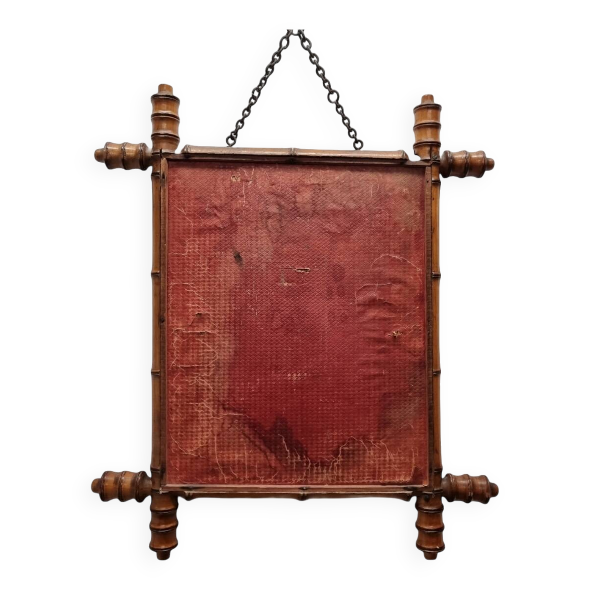 Vintage Faux Bamboo Mirror, 1950s