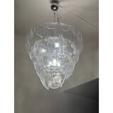 Contemporary Modern Clear "Petals"  Glass Chandelier
