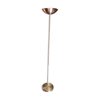 Discreet brushed metal floor lamp