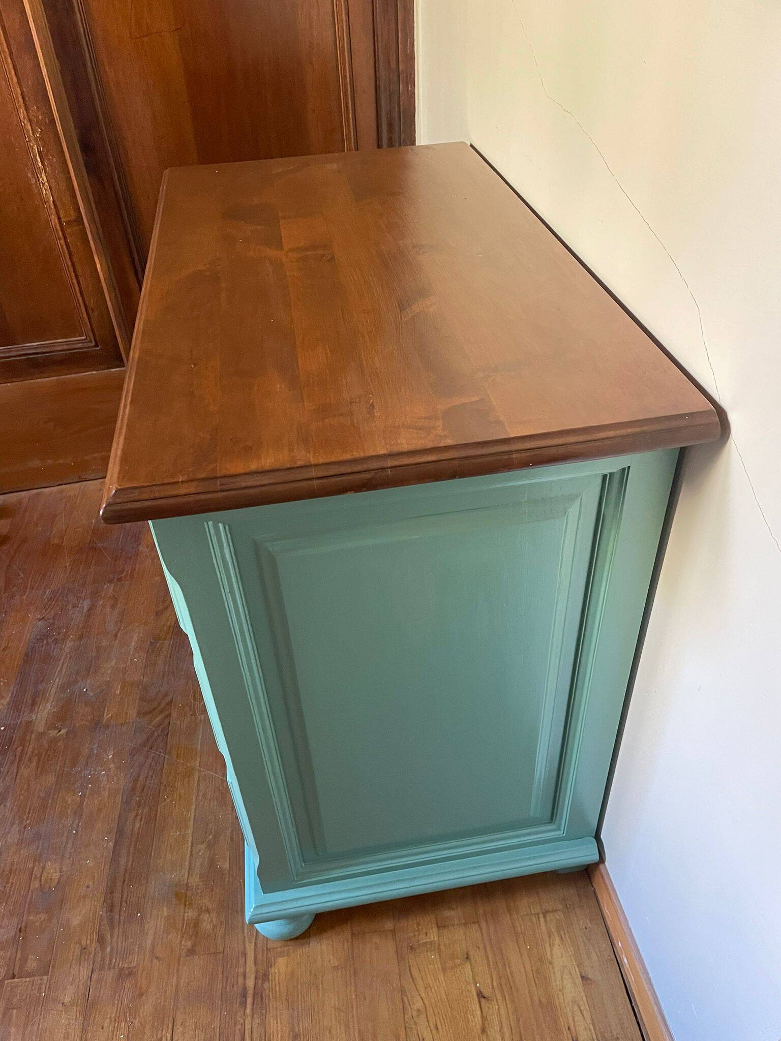 3-drawer chest of drawers in duck blue oak