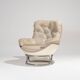 MICHEL CADESTIN KARATE LEATHER ARMCHAIR, 1970s