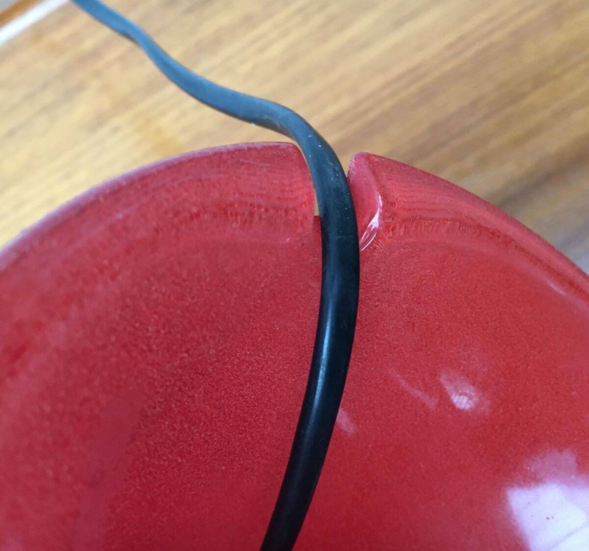 Vintage glass mushroom table lamp