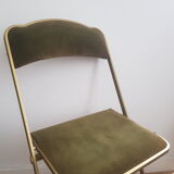 Velvet folding chair