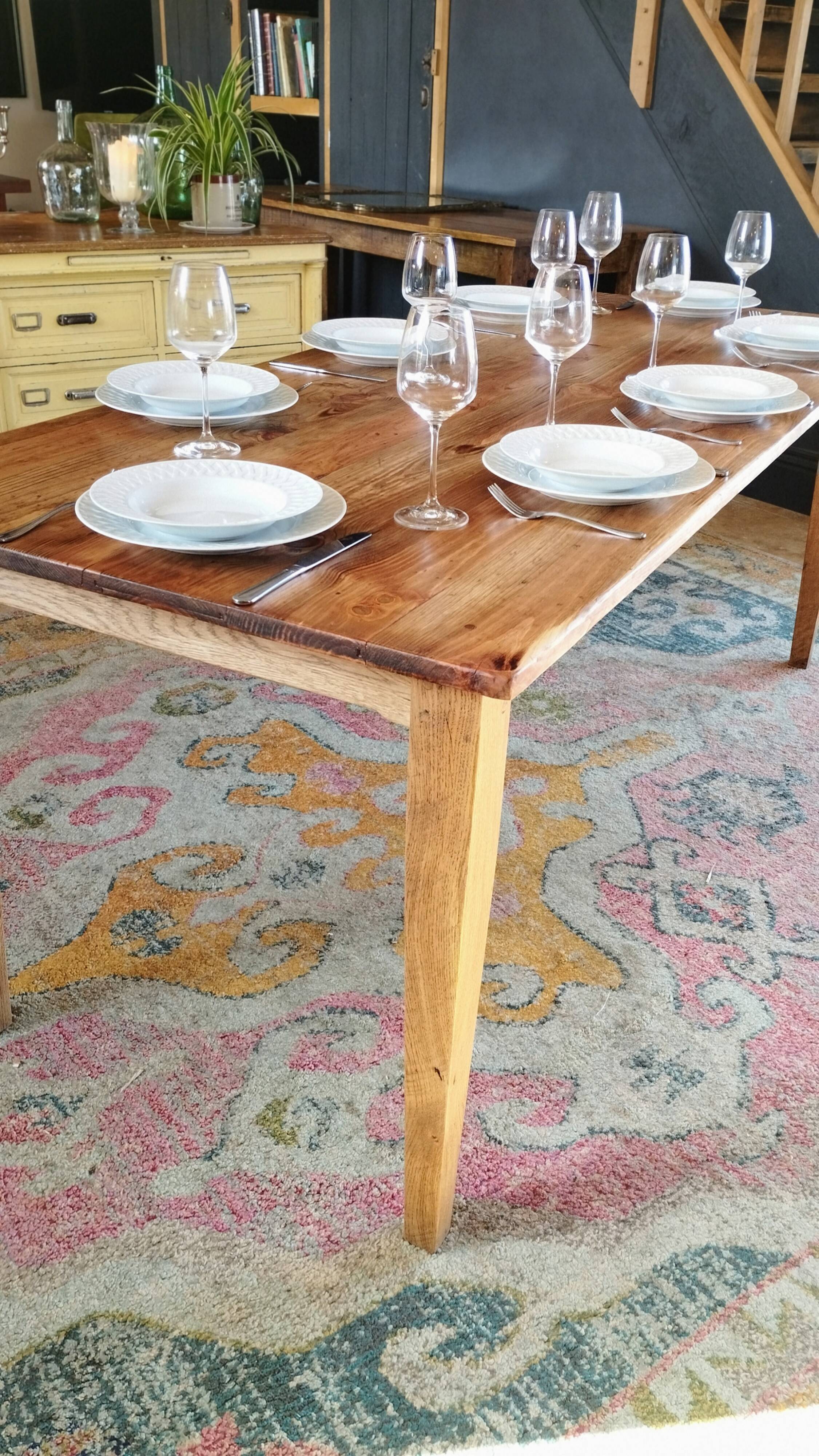 Danish Farmhouse Table with Patina