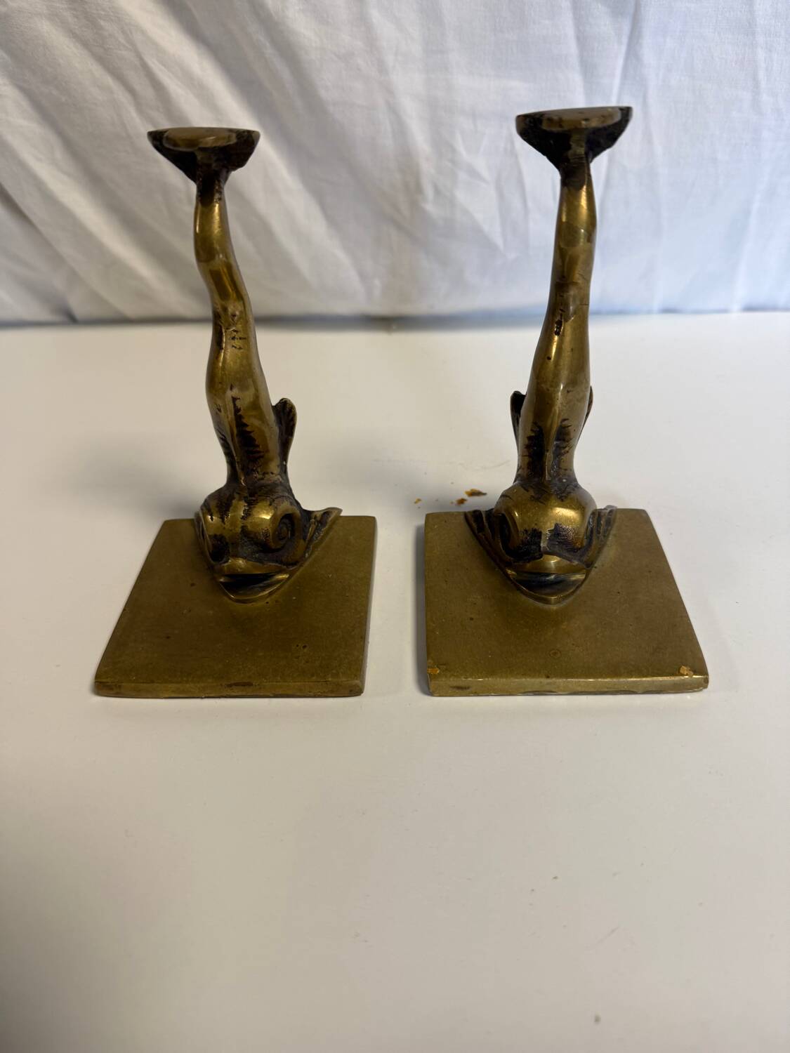 Vintage bronze bookends