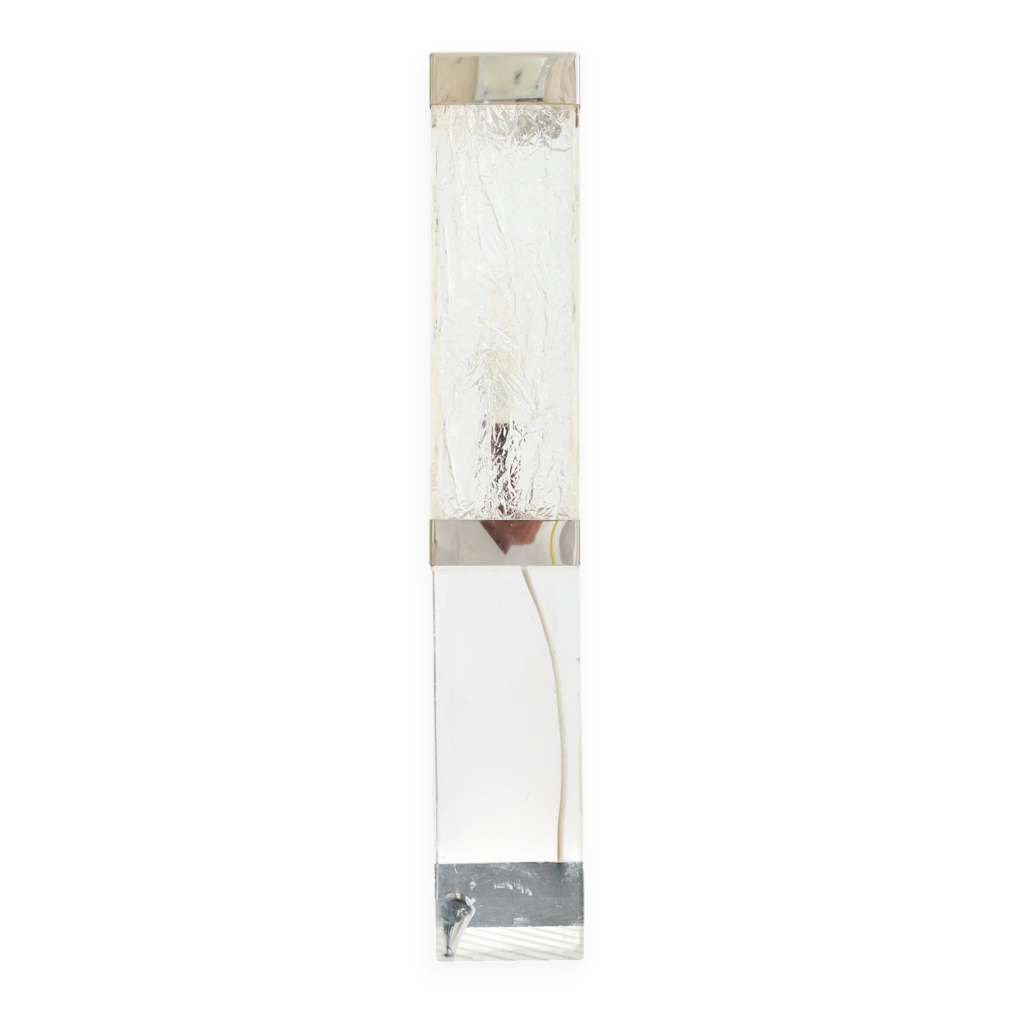 Table lamp in plexiglass and aluminium, Italy, 1970s