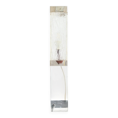 Lampe à poser en plexiglas et aluminium, Italie, 1970s