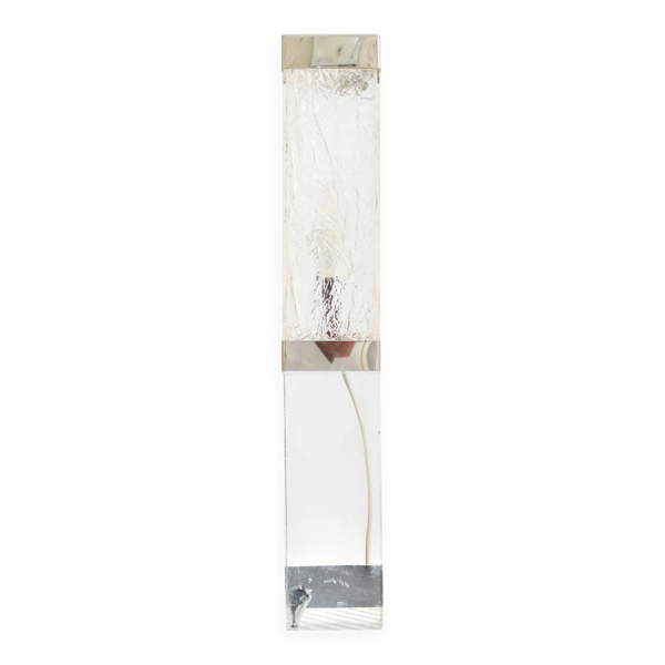 Lampe à poser en plexiglas et aluminium, Italie, 1970s