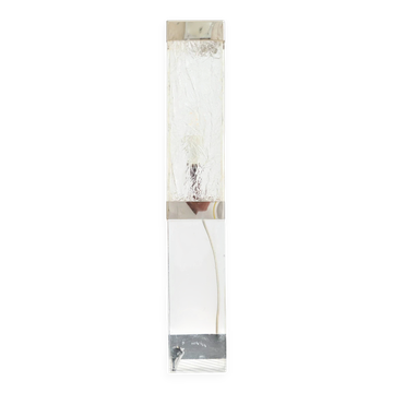 Lampe à poser en plexiglas et aluminium, Italie, 1970s