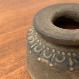 Brutalist mid-century studio pottery vase by Johannes Lessmann for Keramische Werkstatt Margaretenhöhe, Essen.