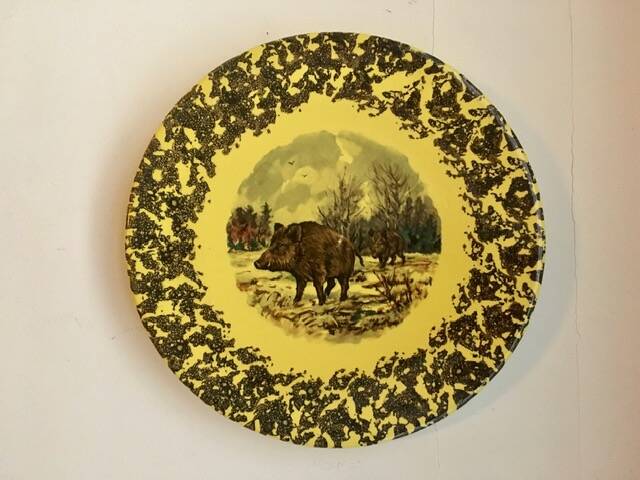 Decorative plates Vallauris era Picault Capron Derval