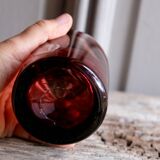 Set 5 vases in blown glass art glass ALLEX, Drôme