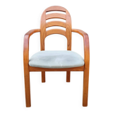 Scandinavian armchair in solid wood with armrests – 1990s