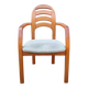 Scandinavian armchair in solid wood with armrests – 1990s