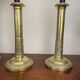 Pair of brass candle holders