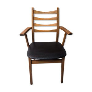 fauteuil bois blond et - scandinave scandinave
