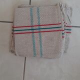 6 napkins. basque style. unbleached background