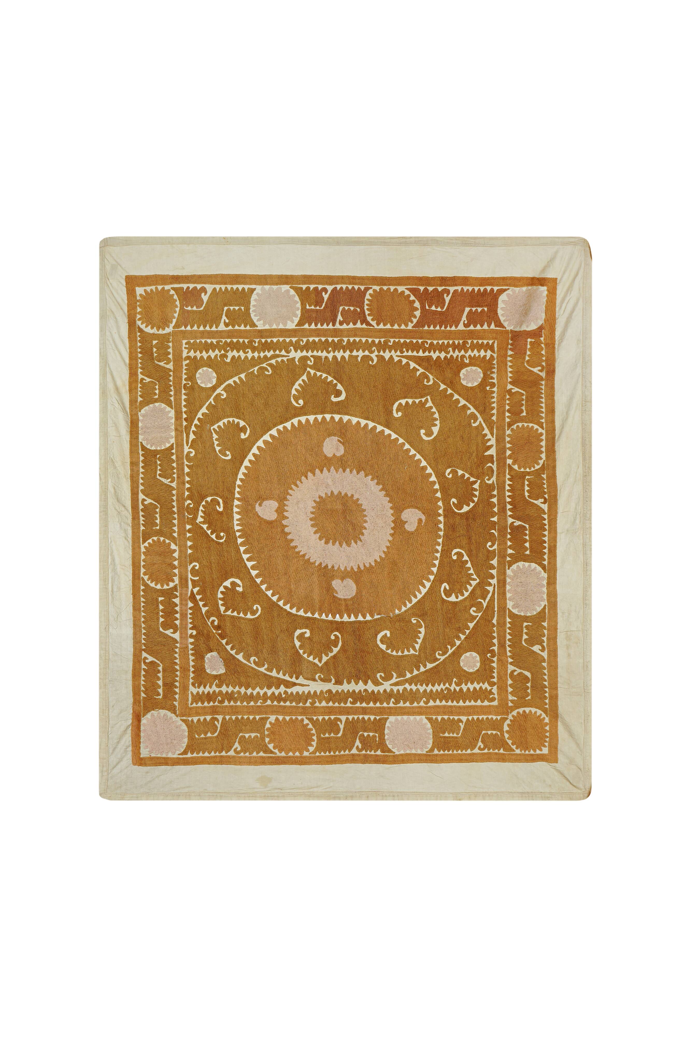 Hand-knotted rug, vintage Turkish rug 131x144 cm