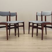 Set of four mahogany chairs, Danish design, 1970s, manufacture: Denmark