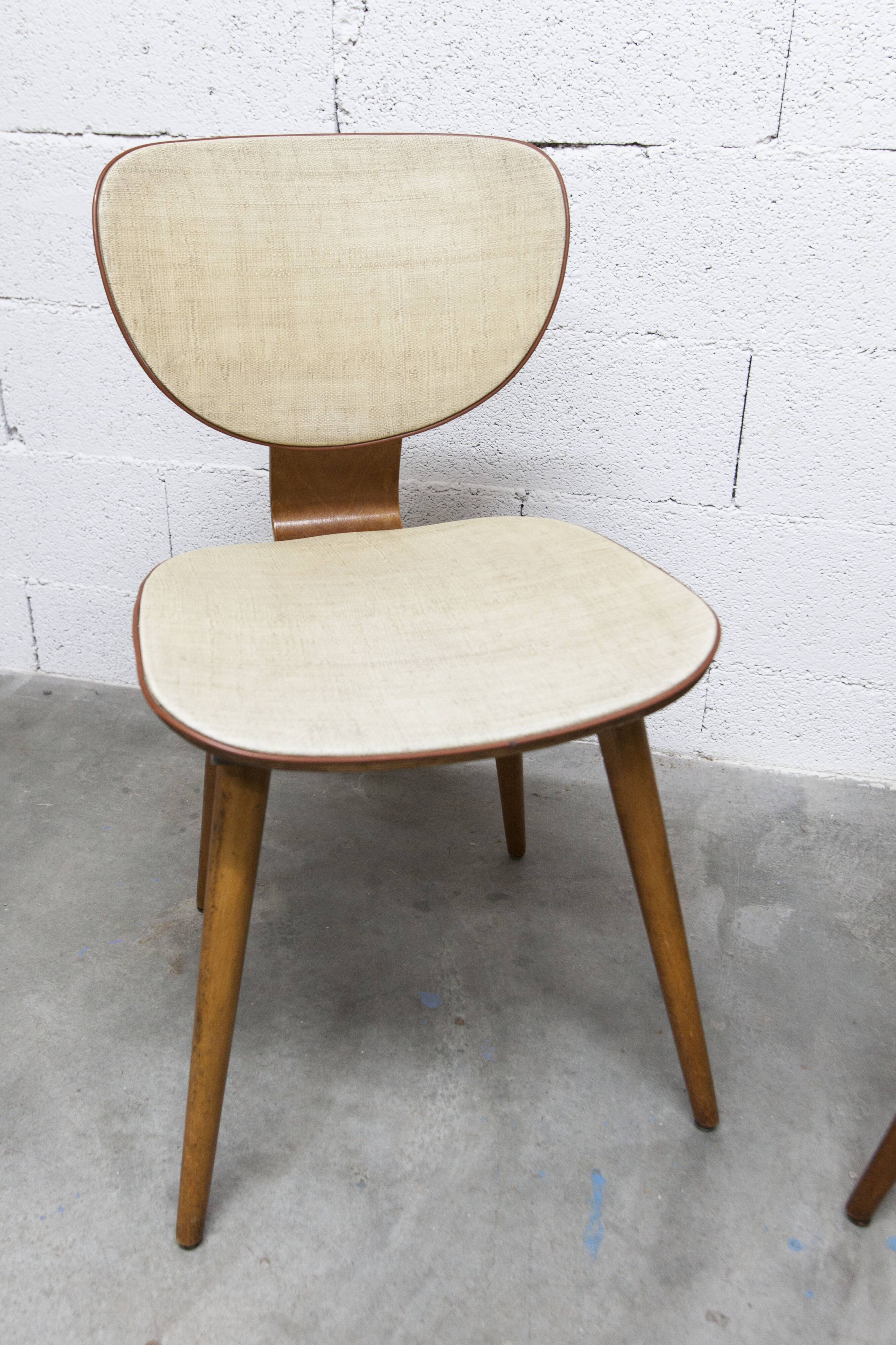Pair of Baumann chairs No. 831 G1 "design Max Bill" 1960