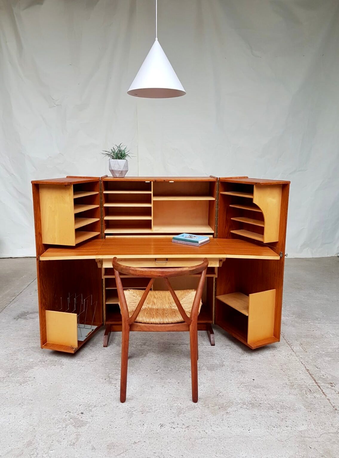Mid century Norwegian desk-in-a-box by Pfeiffer