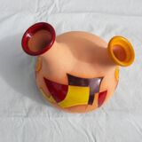 Colored terracotta vase