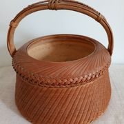 Panier en bambou tressé et céramique, Philippines